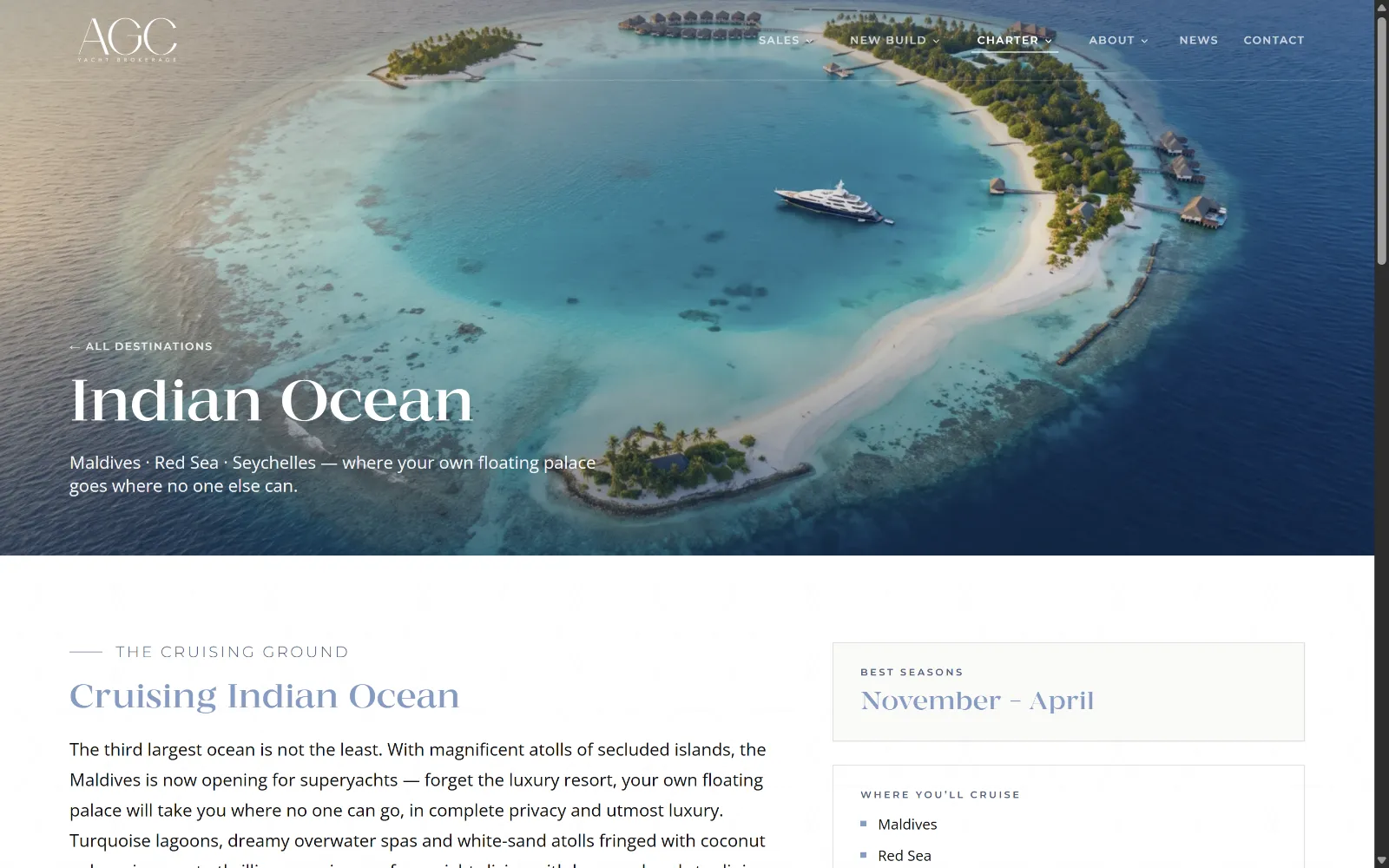Gabriele Puia - Alex G. Clarke website - Indian Ocean destination page