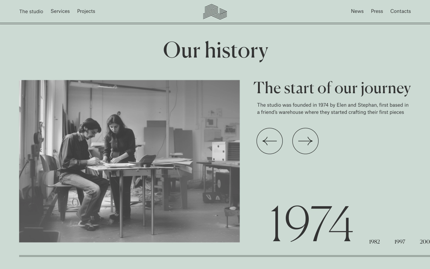Gabriele puia - furniture studio website concept
