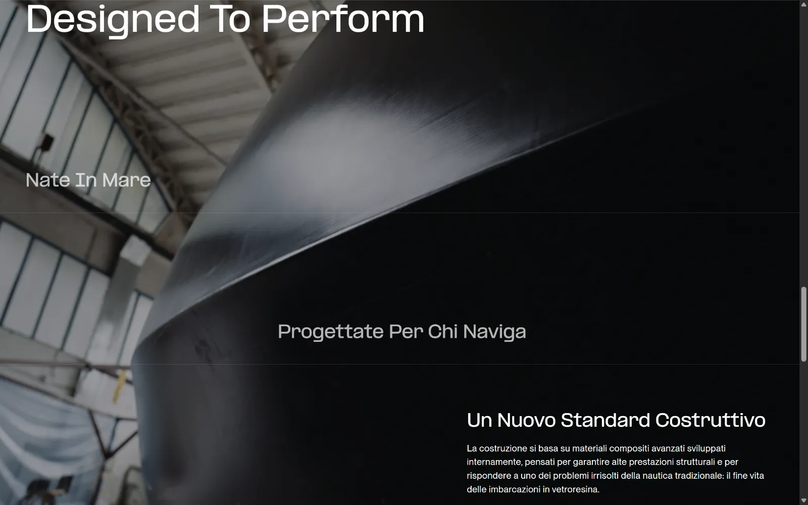 Gabriele Puia - Northern Light Yachts website - Designed to perform page