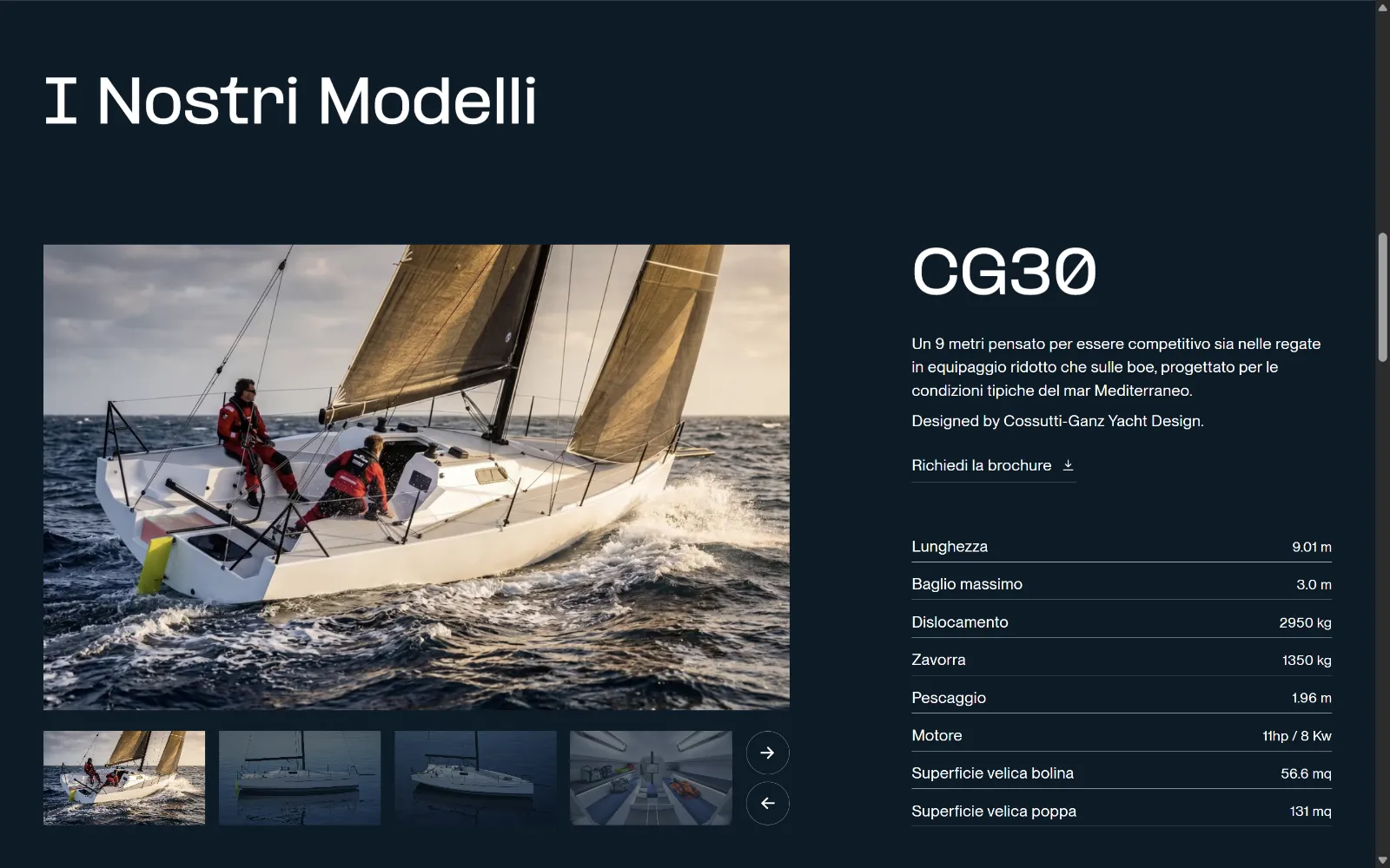 Gabriele Puia - Northern Light Yachts website - CG30 model page