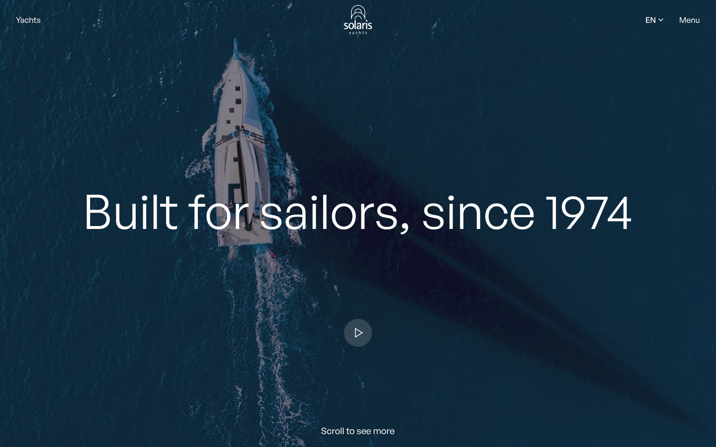 Gabriele puia - Solaris Yachts website - Homepage hero
