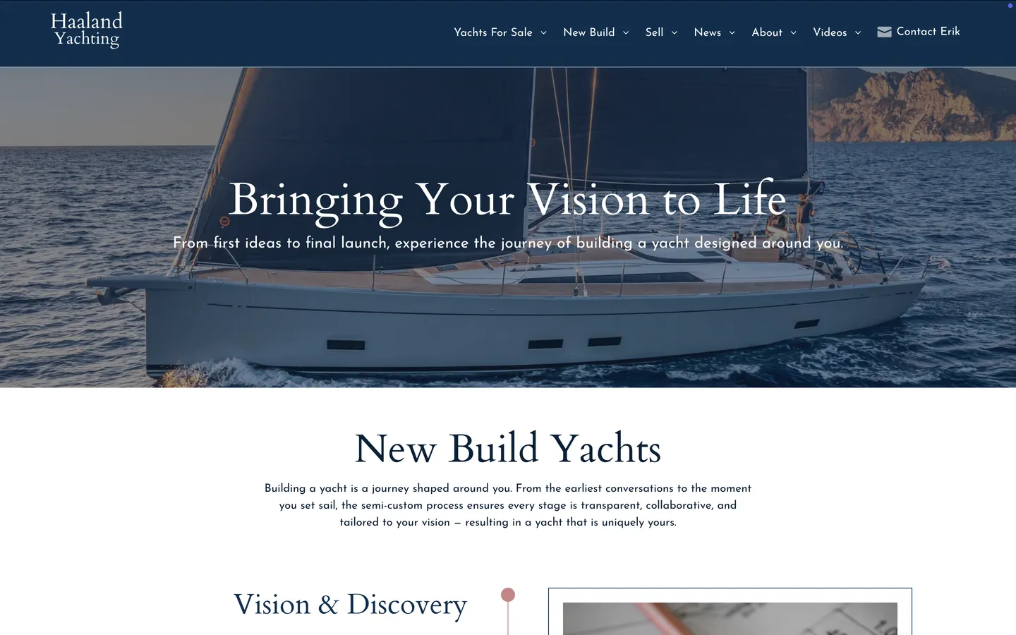 Gabriele Puia - Haaland Yachting website - New build page