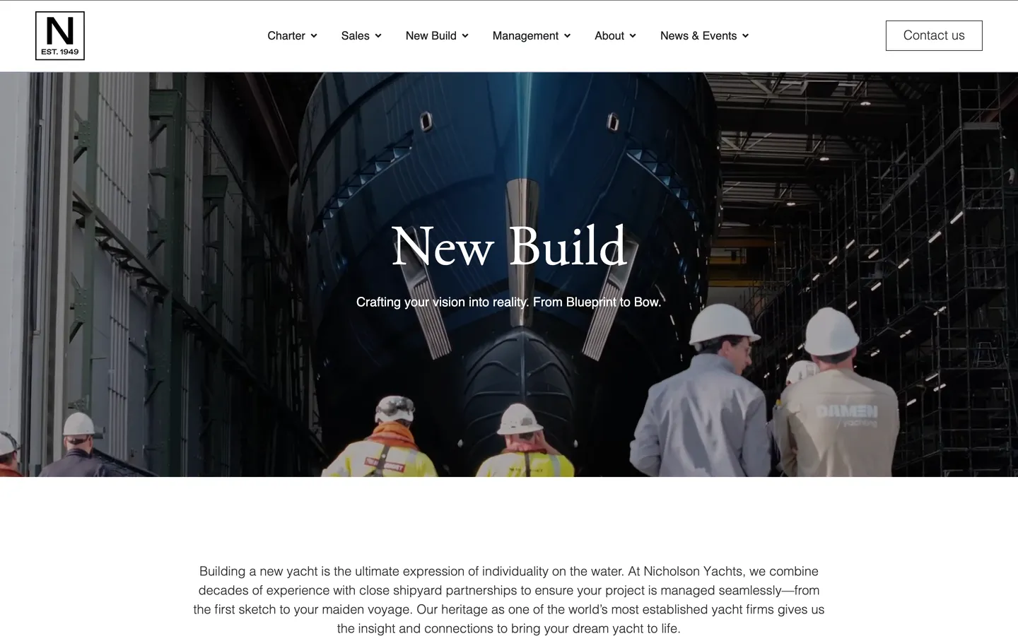 Gabriele Puia - Nicholson Yachts website - New build page
