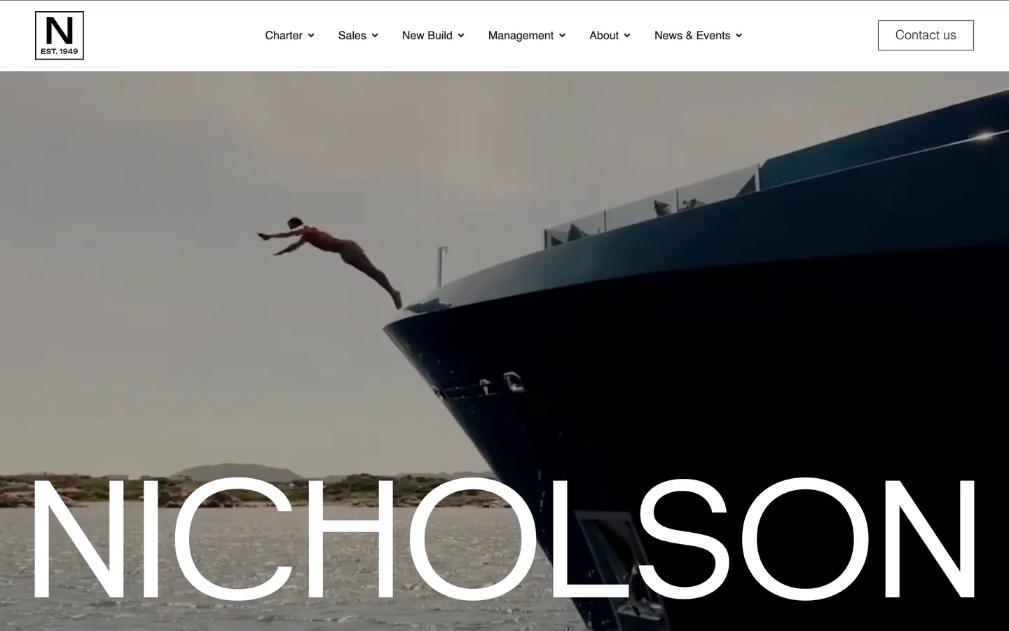 Gabriele Puia - Nicholson Yachts website - Homepage hero