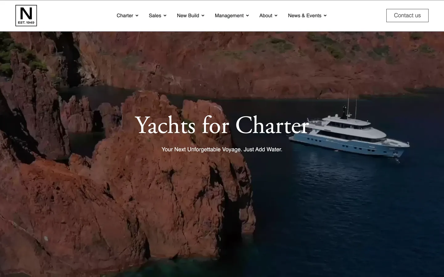 Gabriele Puia - Nicholson Yachts website - Yachts for charter page